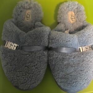 UGG Gray Cozy Slippers Plush Indoor Comfort